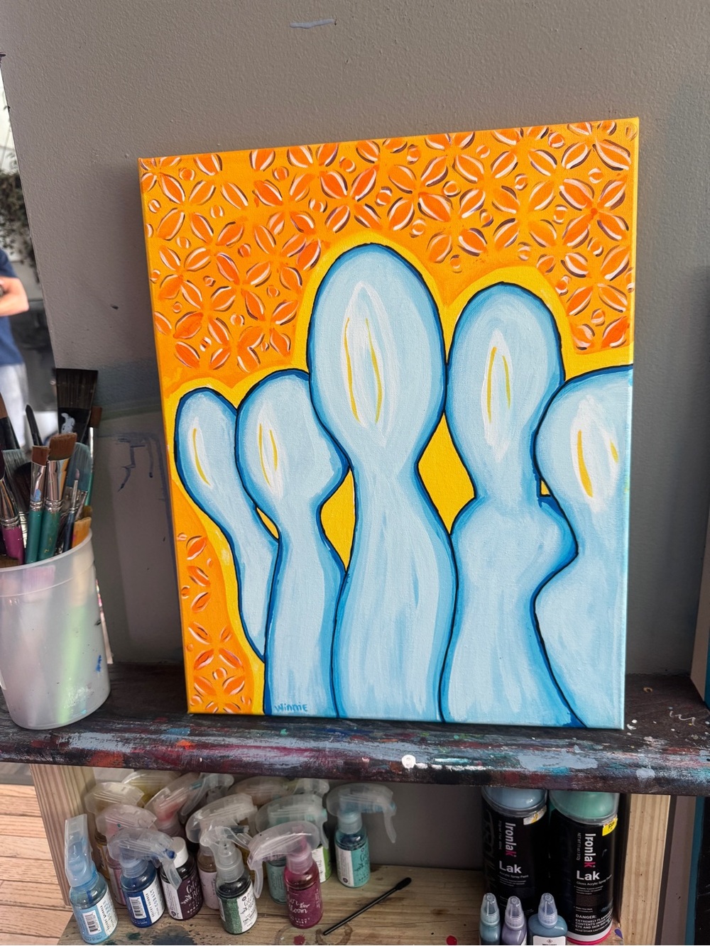 "Winnie Woodson" Original 16x20 Spiritual Canvas Painting - "The Spirit Guides"